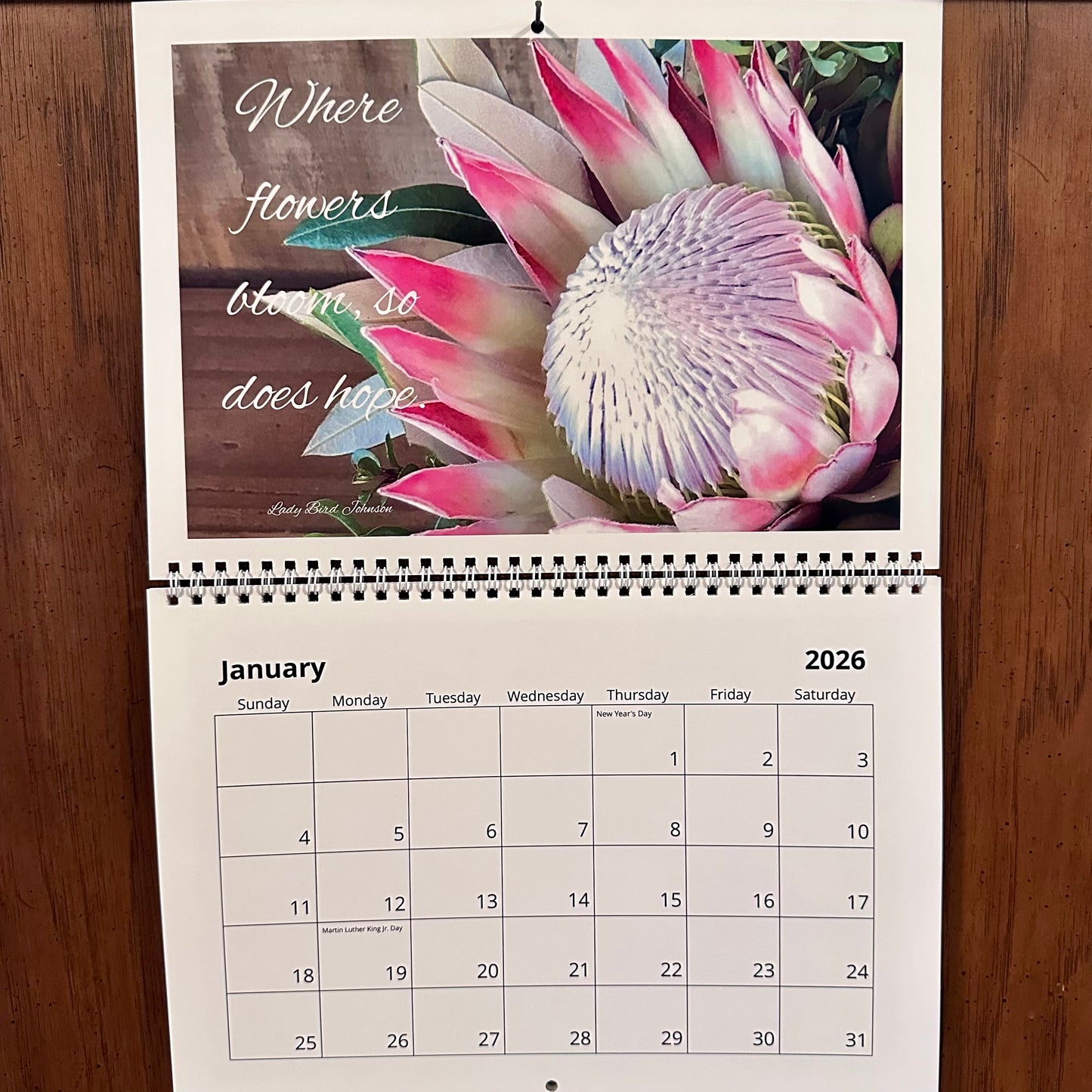 Anuhea Flowers 2026 Calendar