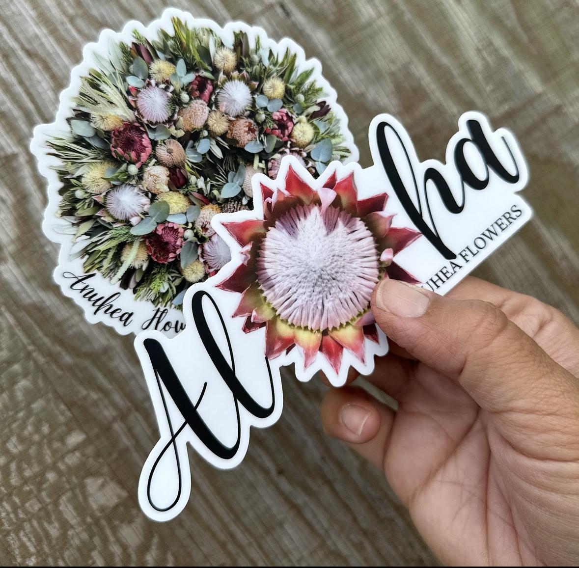 “Protea” 4-Pack of Anuhea Flowers Stickers