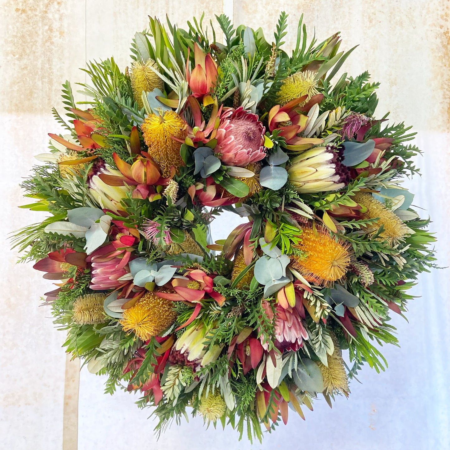Anuhea Mixed Protea Wreath
