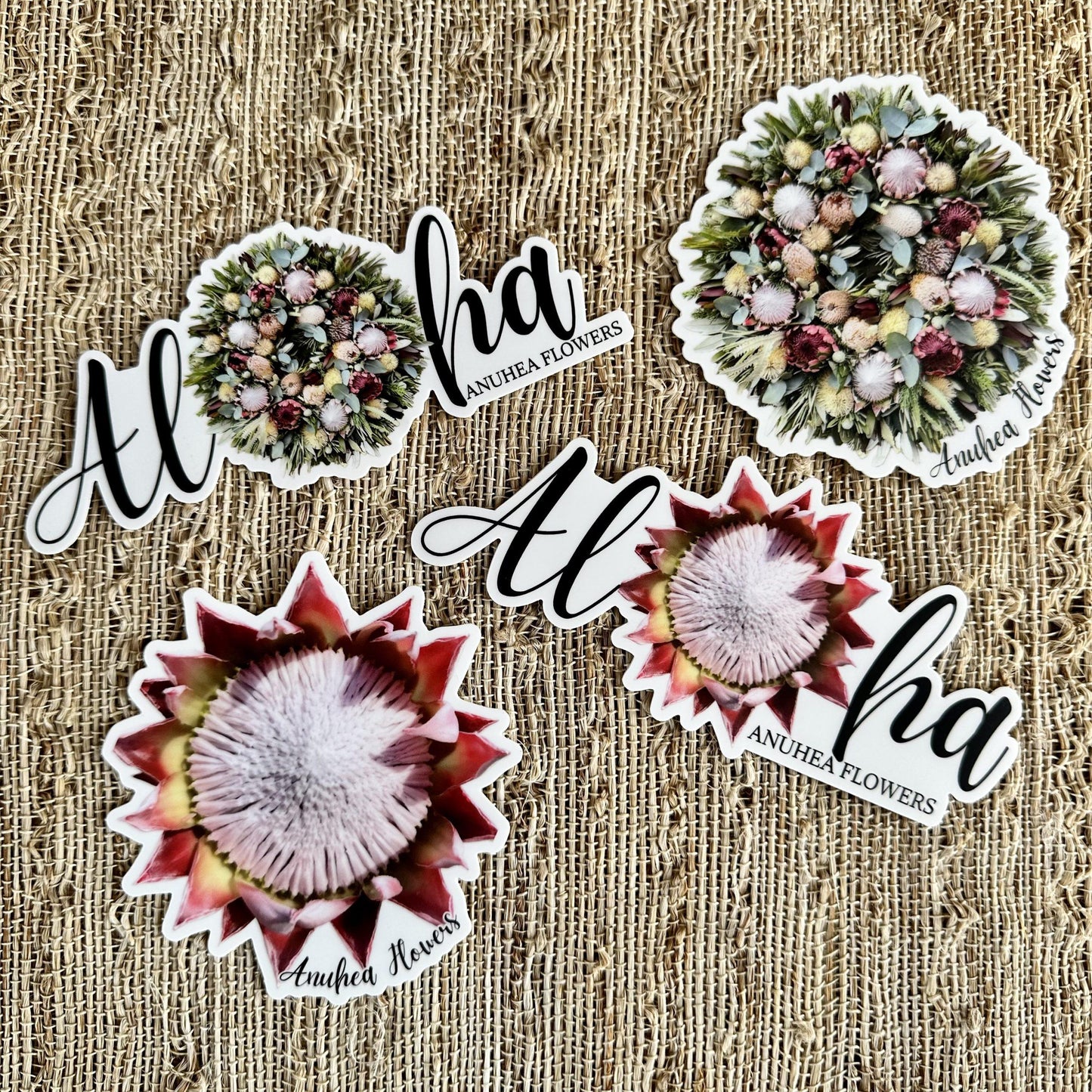 “Protea” 4-Pack of Anuhea Flowers Stickers